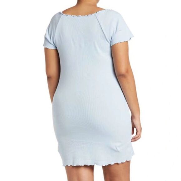 NEW Abound Lettuce edge Mini dress Women XL - Picture 2 of 11